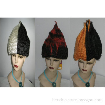 Football Hair Wig, Made of 100% Heat-Resistant Synthetic Fiber, Various Colors Are Available